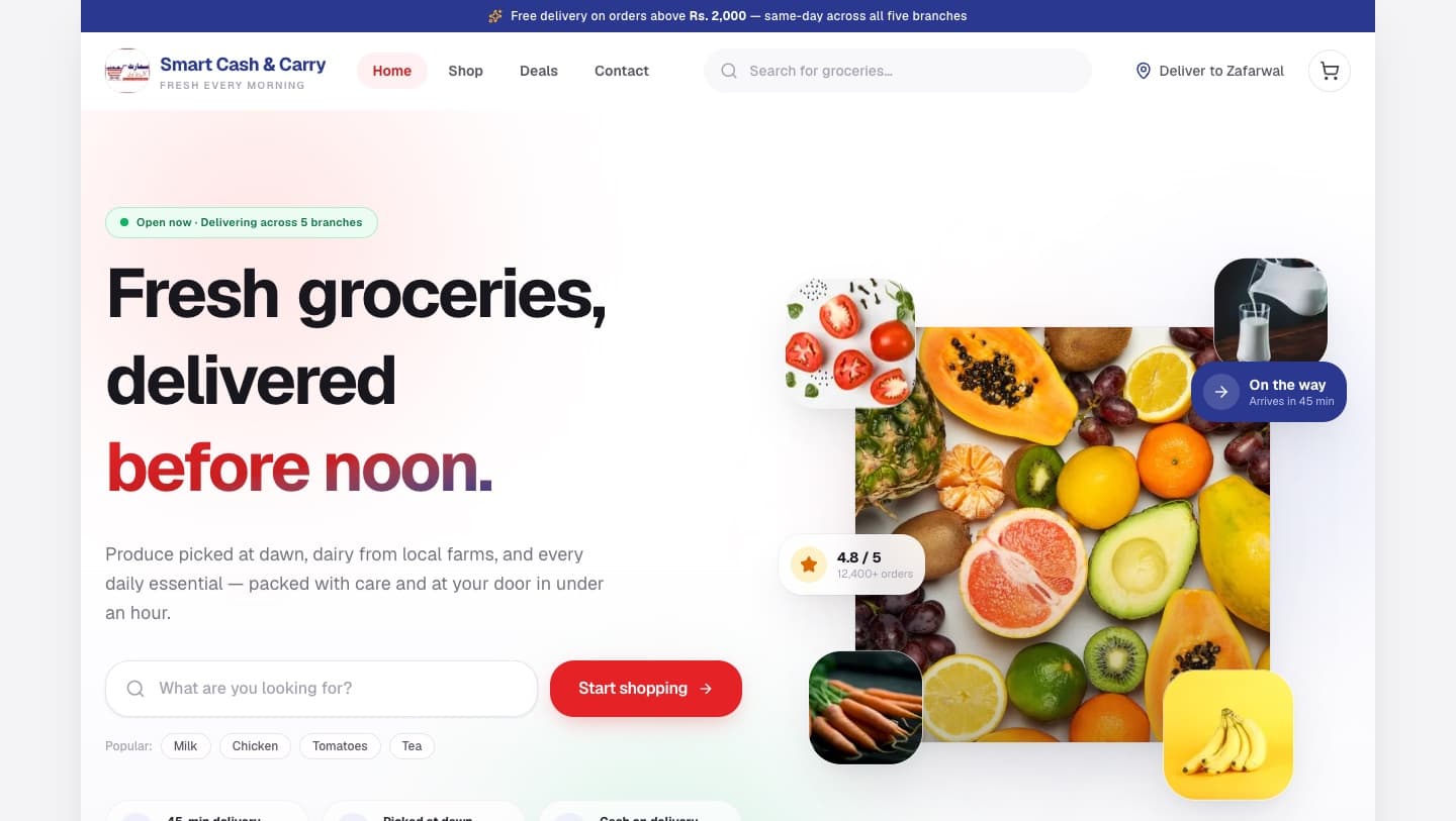 Smart Cash & Carry — the live deployment
